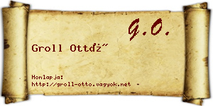 Groll Ottó névjegykártya