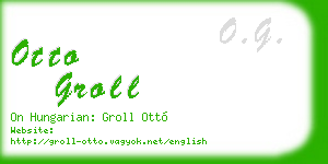 otto groll business card